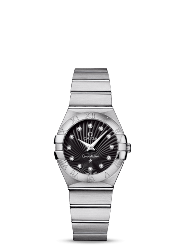 Omega Constellation Quartz 27 Brushed Stainless Steel / Black Supernova
